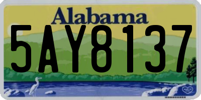 AL license plate 5AY8137