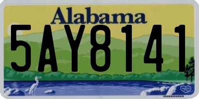 AL license plate 5AY8141