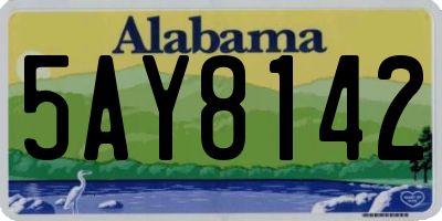 AL license plate 5AY8142