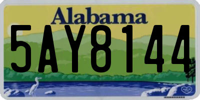 AL license plate 5AY8144