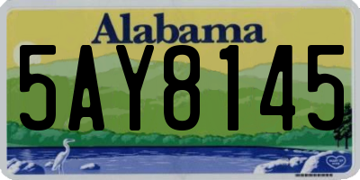 AL license plate 5AY8145