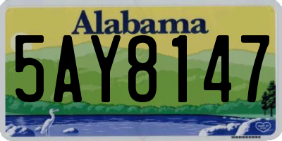 AL license plate 5AY8147
