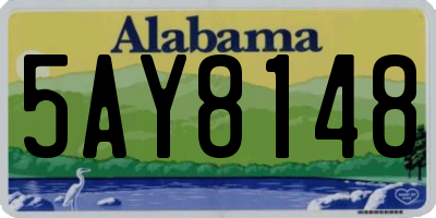 AL license plate 5AY8148