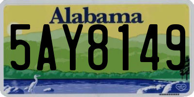 AL license plate 5AY8149
