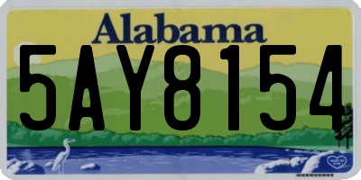 AL license plate 5AY8154