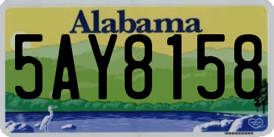 AL license plate 5AY8158