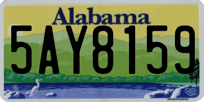 AL license plate 5AY8159