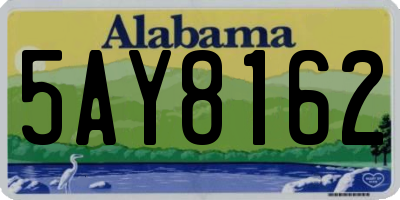 AL license plate 5AY8162