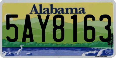 AL license plate 5AY8163