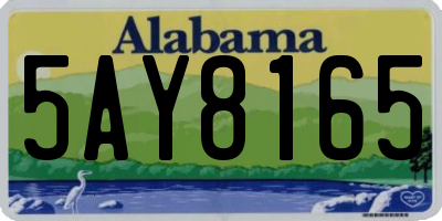 AL license plate 5AY8165
