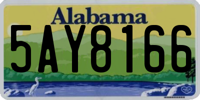 AL license plate 5AY8166