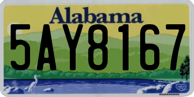 AL license plate 5AY8167