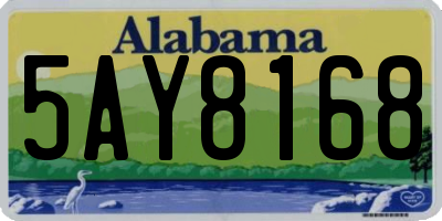AL license plate 5AY8168