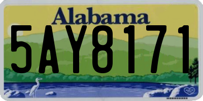 AL license plate 5AY8171