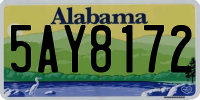 AL license plate 5AY8172
