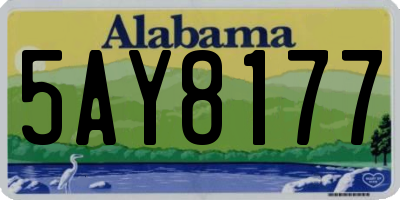 AL license plate 5AY8177