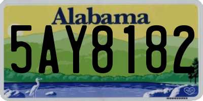 AL license plate 5AY8182