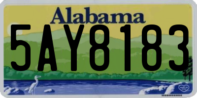 AL license plate 5AY8183