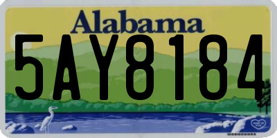 AL license plate 5AY8184