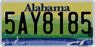 AL license plate 5AY8185