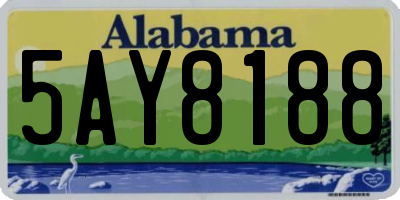 AL license plate 5AY8188
