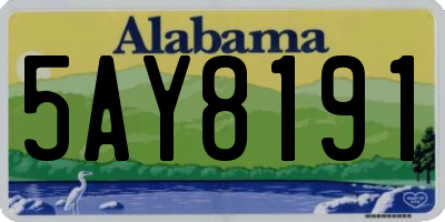 AL license plate 5AY8191