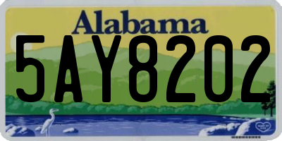 AL license plate 5AY8202