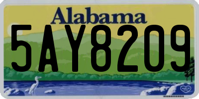 AL license plate 5AY8209