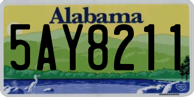 AL license plate 5AY8211