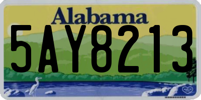 AL license plate 5AY8213