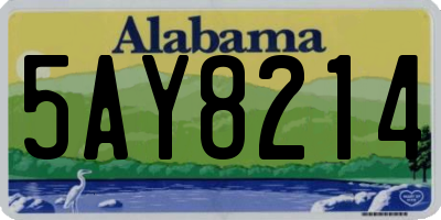 AL license plate 5AY8214