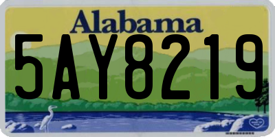 AL license plate 5AY8219
