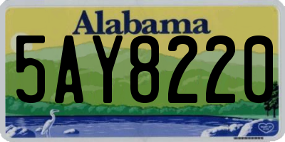 AL license plate 5AY8220