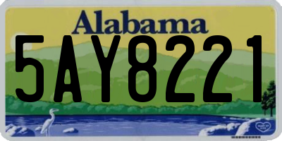 AL license plate 5AY8221