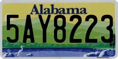AL license plate 5AY8223