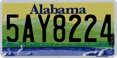 AL license plate 5AY8224