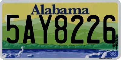 AL license plate 5AY8226