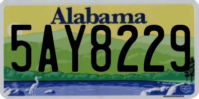 AL license plate 5AY8229