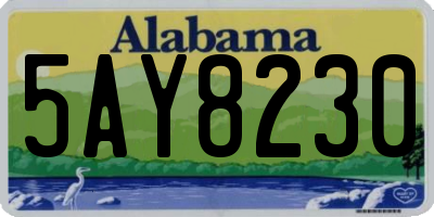AL license plate 5AY8230