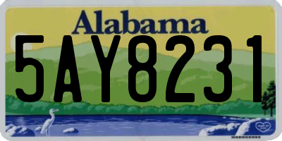 AL license plate 5AY8231