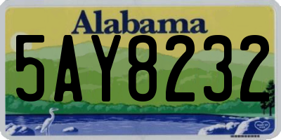 AL license plate 5AY8232