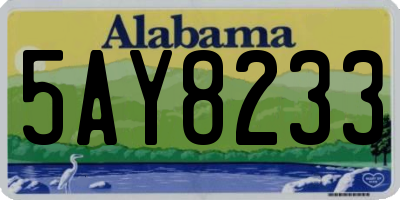 AL license plate 5AY8233