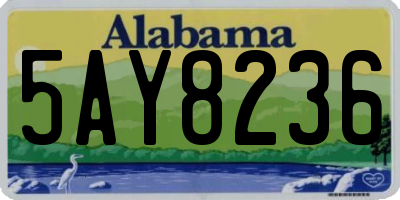 AL license plate 5AY8236