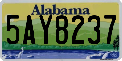 AL license plate 5AY8237