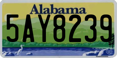 AL license plate 5AY8239