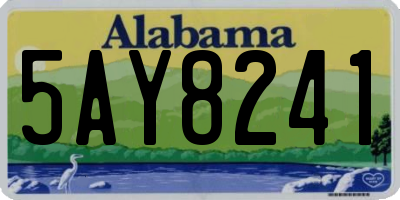 AL license plate 5AY8241