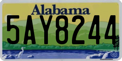 AL license plate 5AY8244