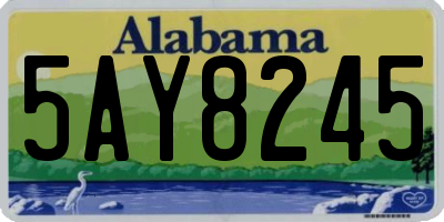 AL license plate 5AY8245