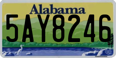 AL license plate 5AY8246