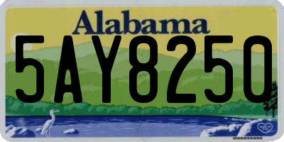 AL license plate 5AY8250